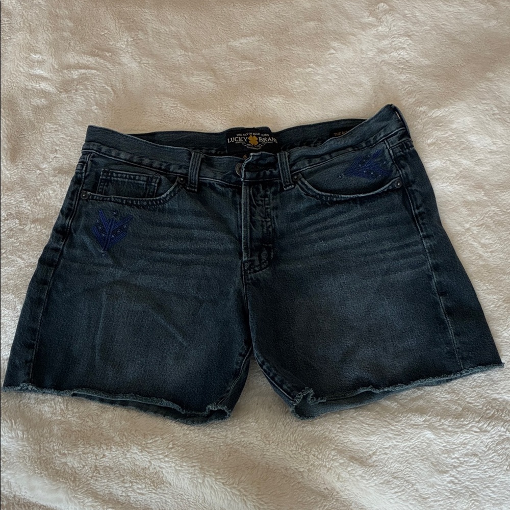 Lucky Brand Women's Dark Blue Jean Shorts